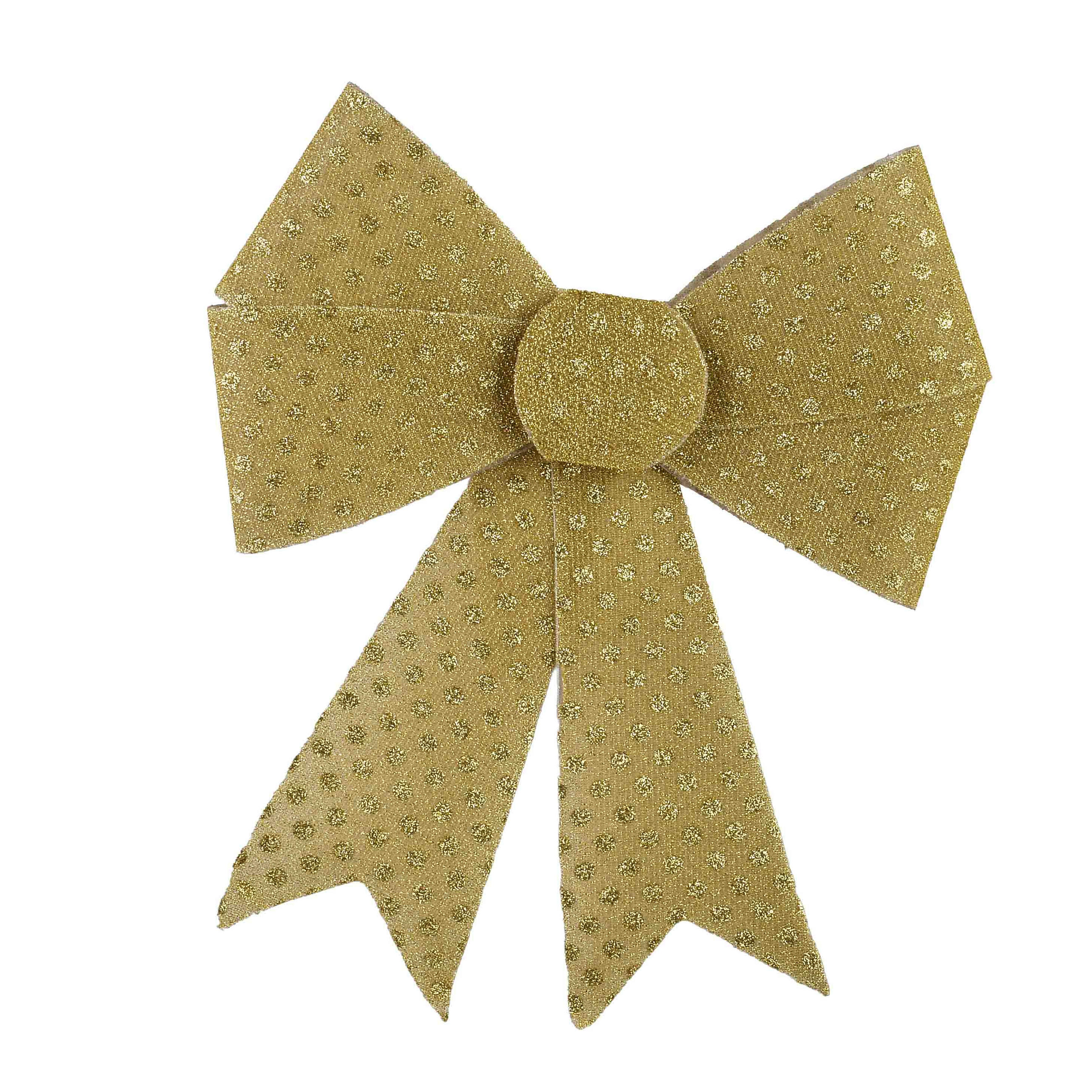 SCHLEIFE Santa Lila Gold 25x25x29 cm Kunststoff - Goldfarben, Kunststoff (25/29/25cm) - Mondex