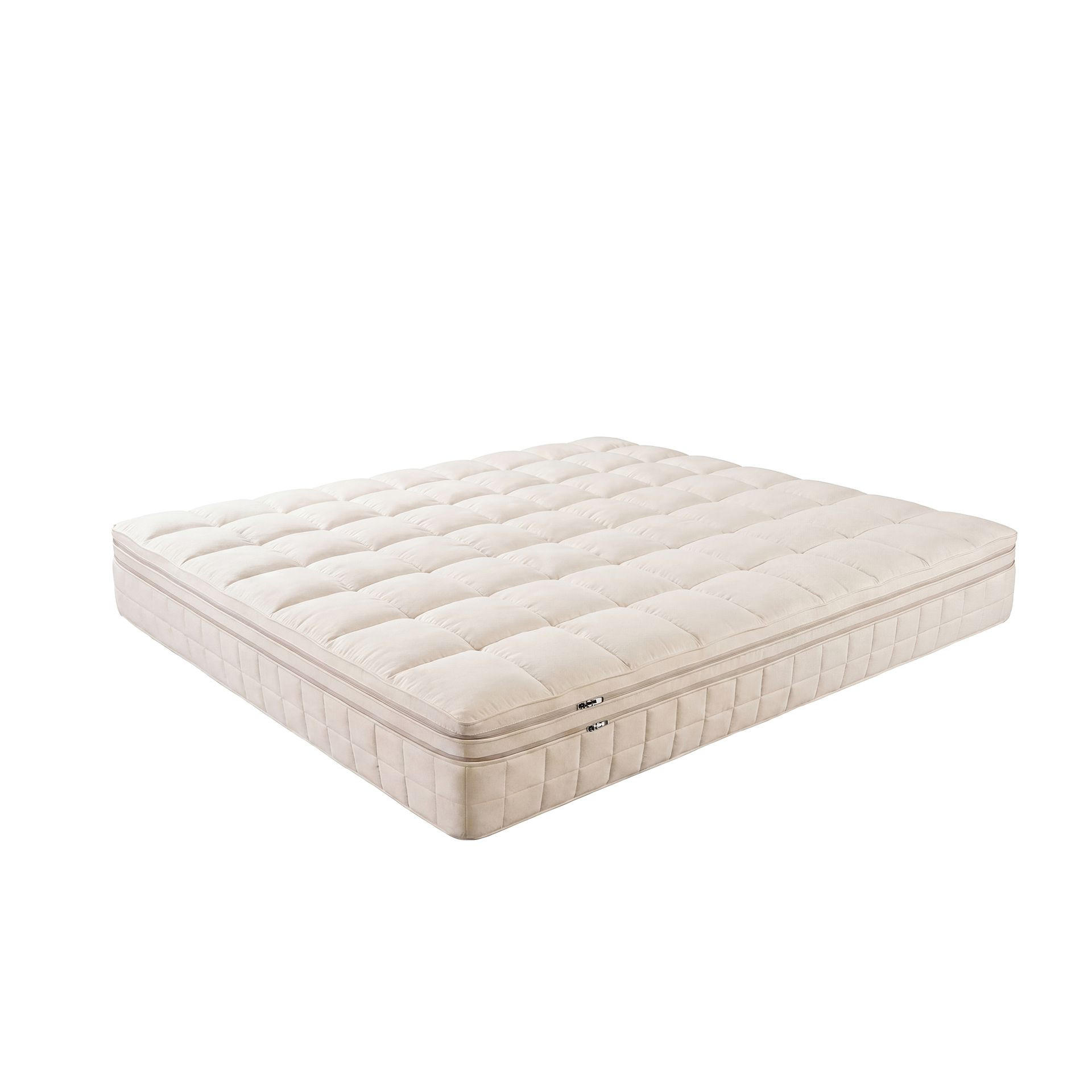 HYBRIDMATRATZE aus Naturlatex mit Cooltex Taschen-Minifedern 160x200 160/200/31 cm - Beige, Naturmaterialen/Textil (160/200cm) - ANGEL CERDA