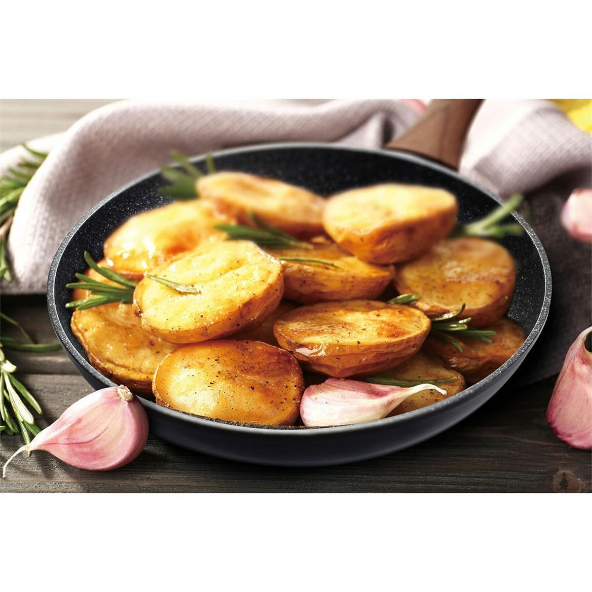 PFANNE Schwarz 28/28/5.2 cm BH1714 - Schwarz, Metall (28cm) - Berlinger Haus