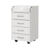 ROLLCONTAINER Gwendolyn Weiß 40 x 36 cm mit 4 Schubladen - Weiß, Holzwerkstoff (36/65/40cm) - Vicco