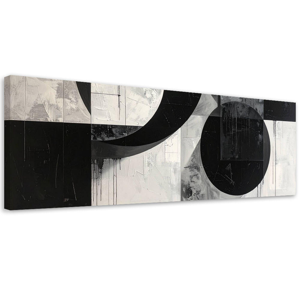 LEINWANDBILD 3D und geometrisch 150x50cm - Schwarz, Textil (150/50cm) - Feeby