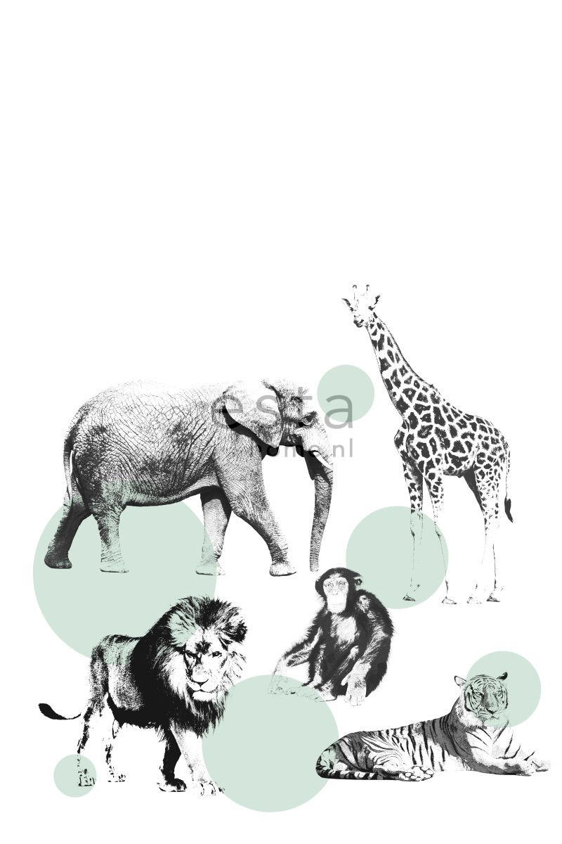 FOTOTAPETE Tiere 186 x 279 cm - Schwarz, Papier (186/279cm) - ESTAhome