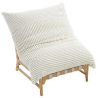 XXL-SESSEL Cord mit Holzrahmen, Breites Kissen, Beige - Beige, Holz/Textil (117/94/114cm) - LVHOM
