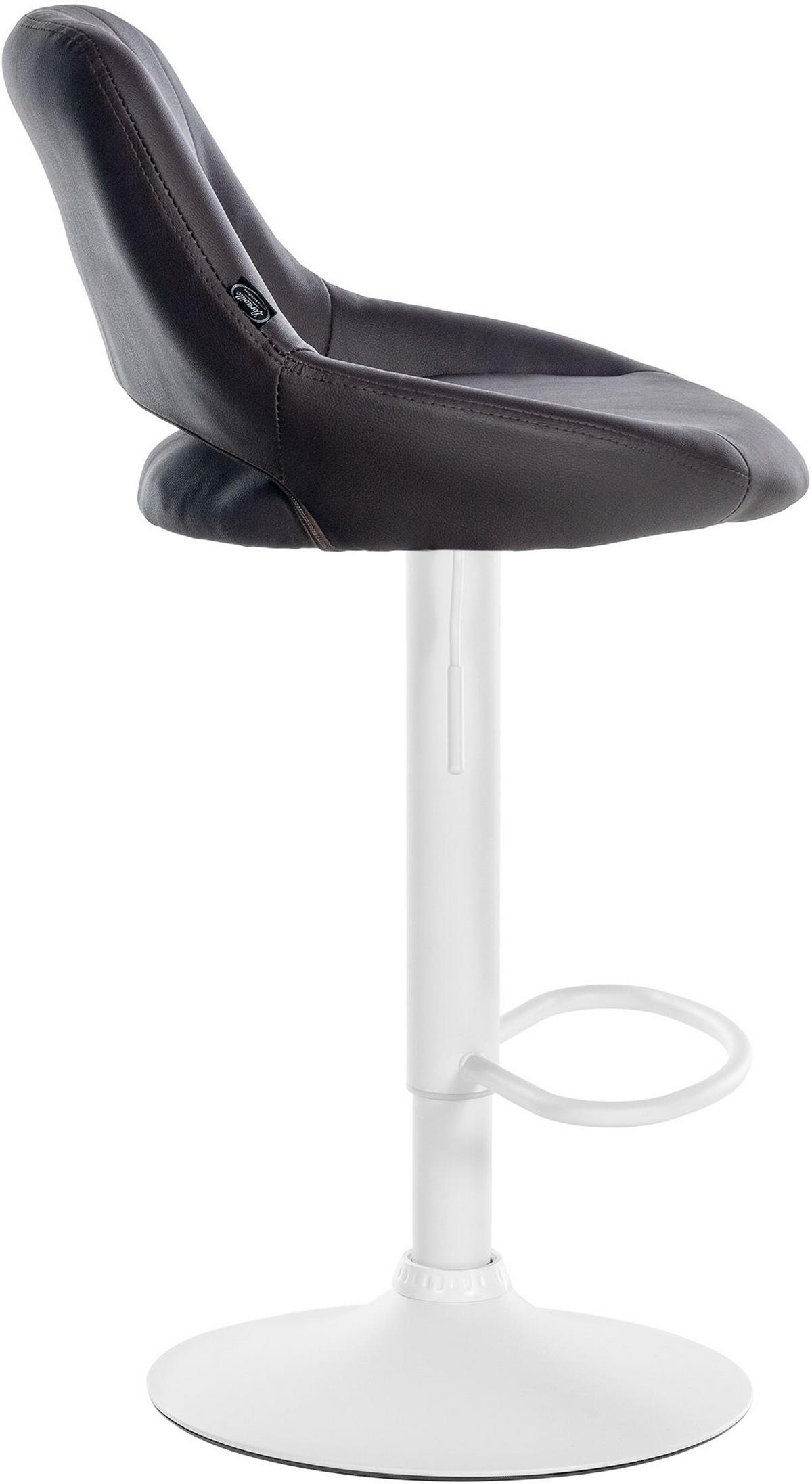 BARHOCKER 2er Set Milos Kunstleder W braun - Braun/Weiß, Kunststoff/Metall (47/106/48cm) - TPFLiving