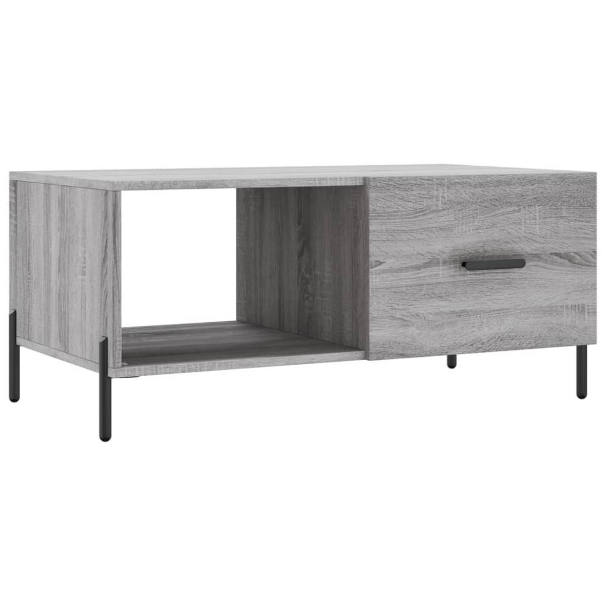 COUCHTISCH Grau Sonoma 90x50x40 cm Holzwerkstoff - Grau, Holzwerkstoff (50/90/40cm) - furnicato