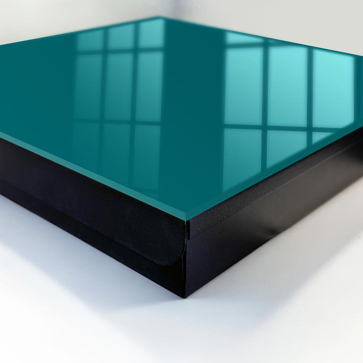 SCHLÜSSELBOX Schwarz 30x30 cm- Türöffnung nach rechts - Dunkeltürkis - Türkis, Metall (30/30/5cm) - TULUP