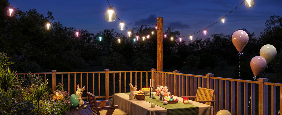 LICHTERKETTE Outdoor Clear Bulb RGBICW, 15 m, IP65 - Multicolor, Kunststoff (1500cm) - Govee