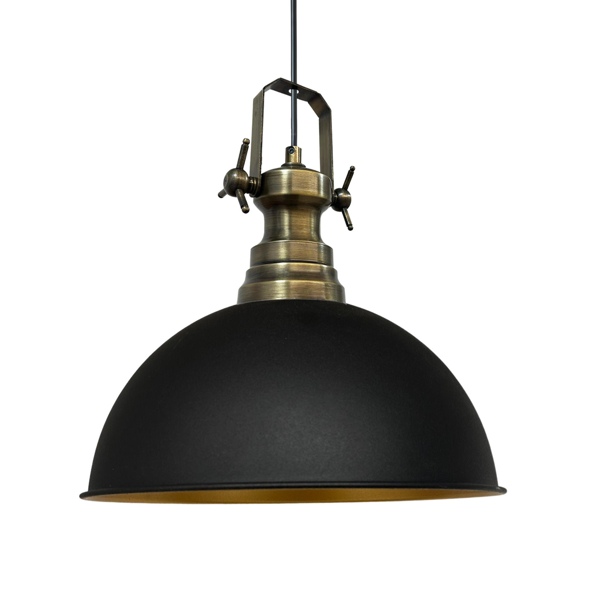 PENDELLEUCHTE Lipeo Vintage 40/23 - Goldfarben/Schwarz, Metall (40/23cm) - Bamyum