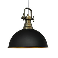 PENDELLEUCHTE Lipeo Vintage 40/23 - Goldfarben/Schwarz, Metall (40/23cm) - Bamyum