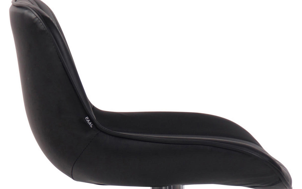 BARHOCKER 2er Set Lentos Kunstleder chrom schwarz - Chromfarben/Schwarz, Kunststoff/Metall (50/108/50cm) - TPFLiving