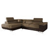ECKSOFA Torezio, Seite: Links - Braun, Holz/Textil (274/203cm) - MIRJAN24