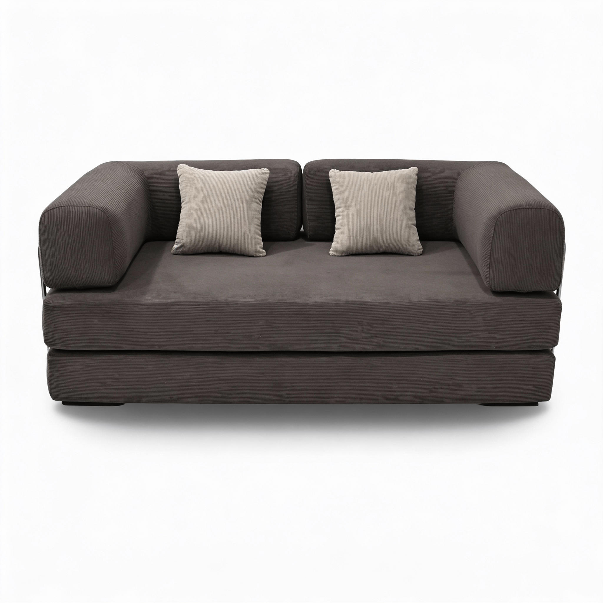 SCHLAFSOFA Kaia Braun Weiß - Braun, Textil (180/70/100cm) - COCO Living
