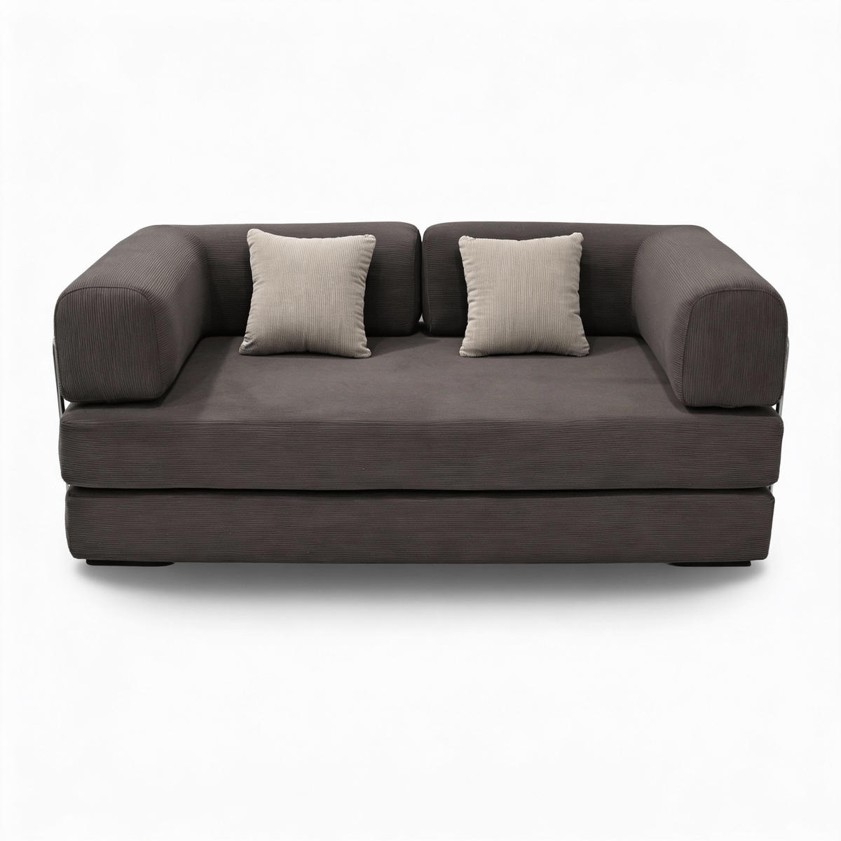 SCHLAFSOFA Kaia Braun Weiß - Braun, Textil (180/70/100cm) - COCO Living