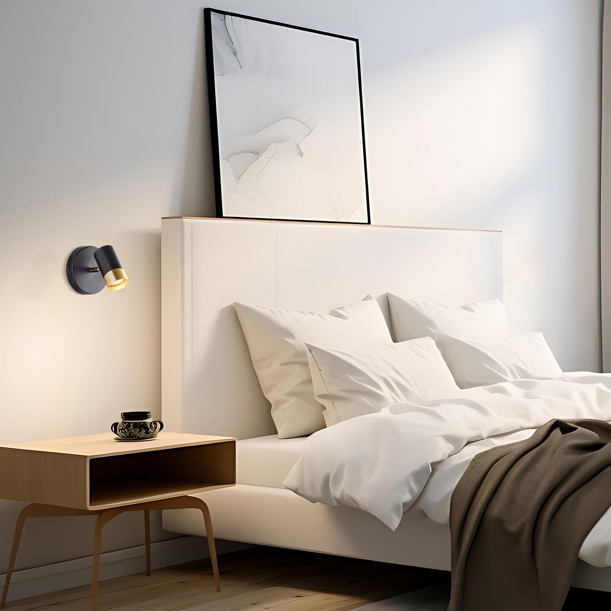 WANDLEUCHTE Vigolo Sand Schwarz/matt gold 12,5/12,5/15 cm - Multicolor, Metall (12.5/15/12.5cm) - Brilliant