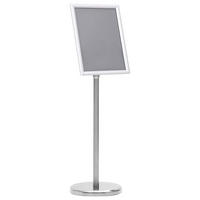 A4-PLAKATSTÄNDER Silbern Aluminiumlegierung - Silberfarben, Metall (25/108/25cm) - vidaXL