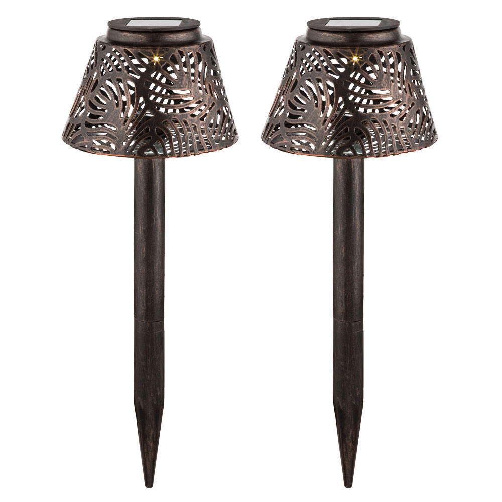 LED AUSSENLEUCHTE Metall kupfer 2er Set - Kupferfarben, Metall (13.8/13.8/27cm) - Globo Lighting