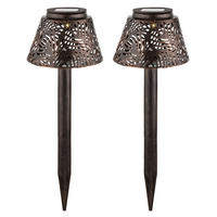 LED AUSSENLEUCHTE Metall kupfer 2er Set - Kupferfarben, Metall (13.8/13.8/27cm) - Globo Lighting