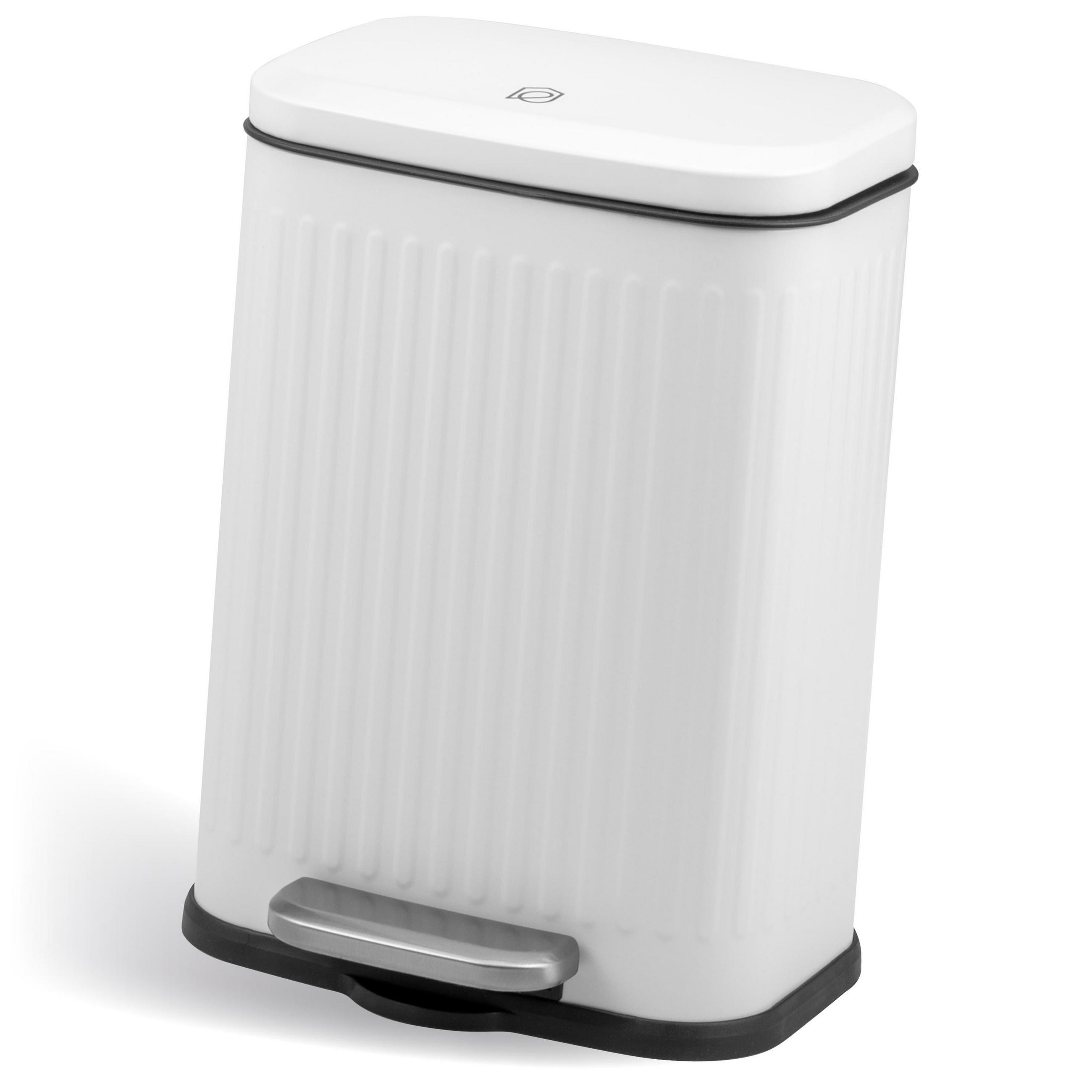 KOSMETIKEIMER 6 Liter, weiß - Weiß, Metall (22.5/32/20.5cm) - eluno