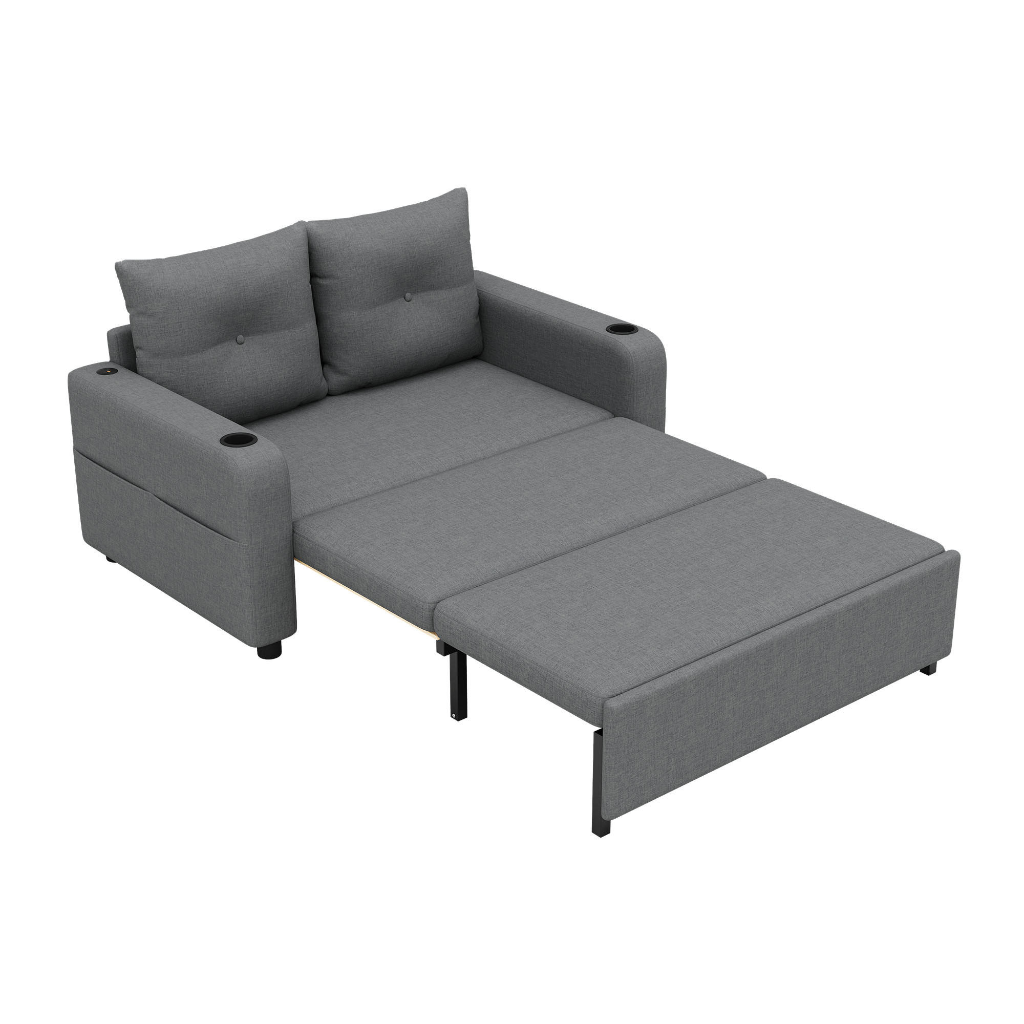 ComfortXL Schlafsofa Grau 131x94x81 cm