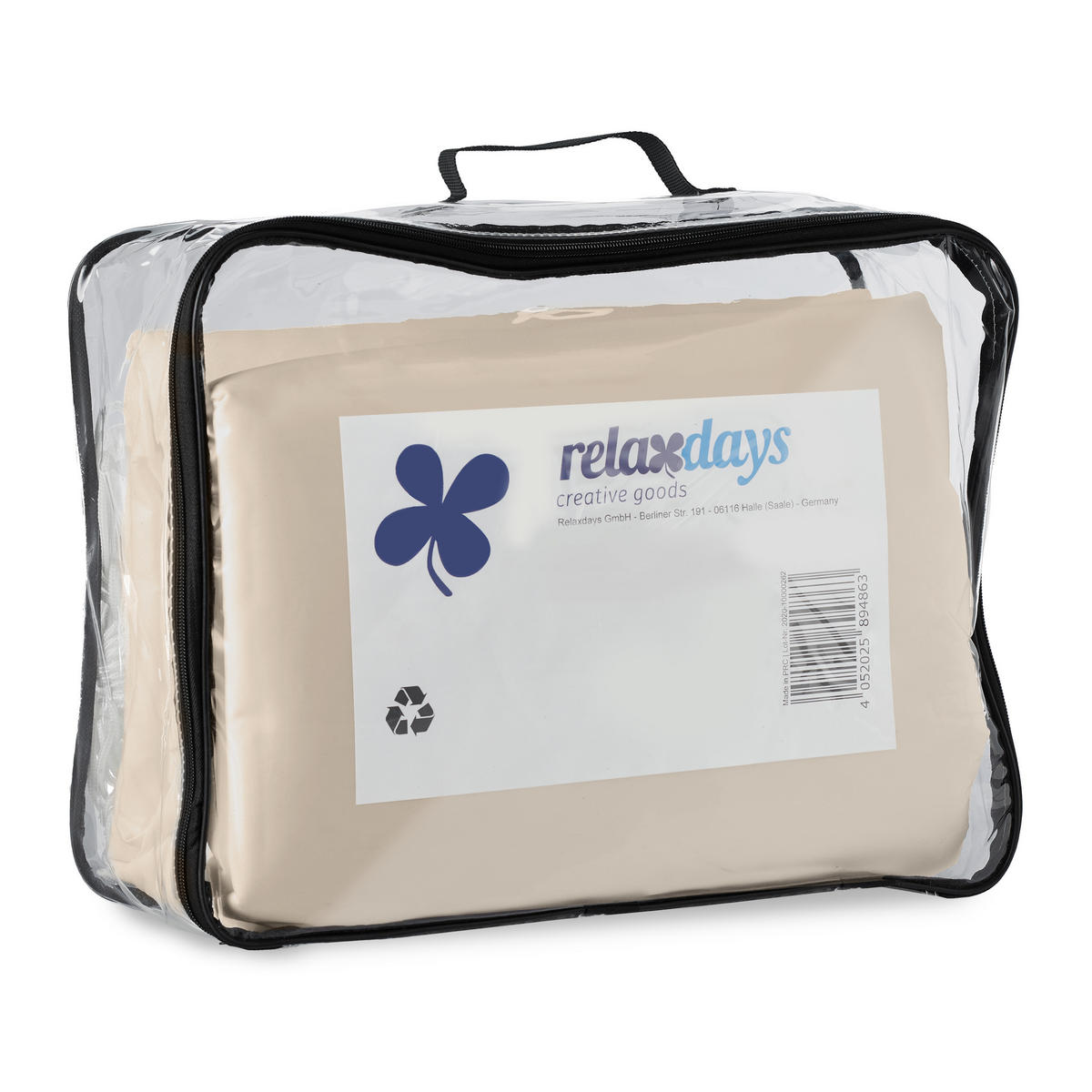 SONNENSEGEL - Beige, Textil/Metall (350/250cm) - Relaxdays