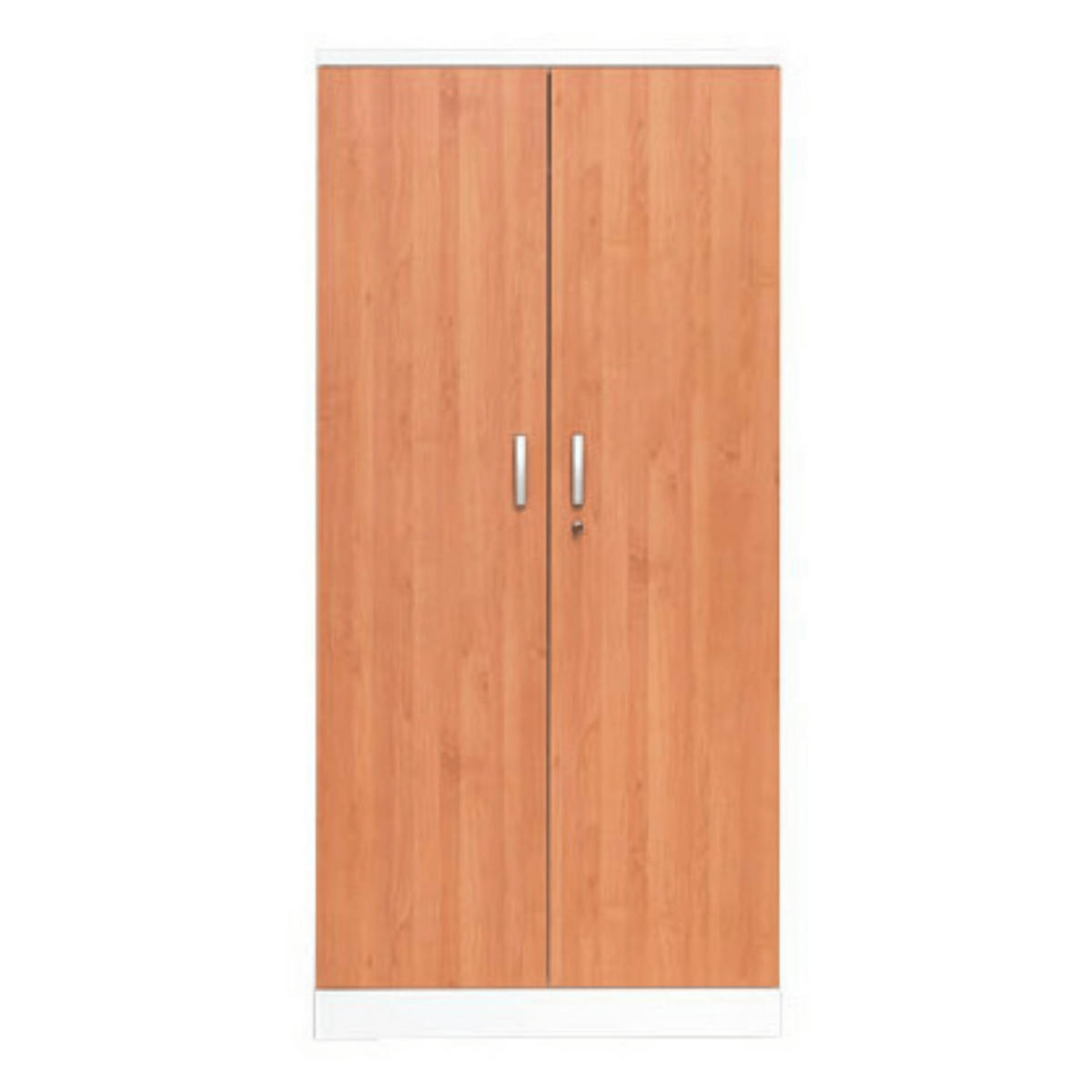 AKTENSCHRANK Beetle 4 Fachböden 195x92x42 cm Weiß & Erle - Erlefarben, Metall (92/195/42cm)