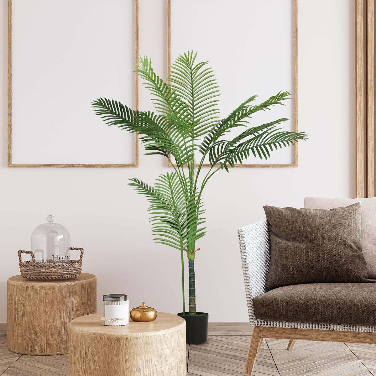 KUNSTPFLANZE DE-16627 150 cm, Areca-Design Grün - Grün, Kunststoff (150cm) - ComfortXL