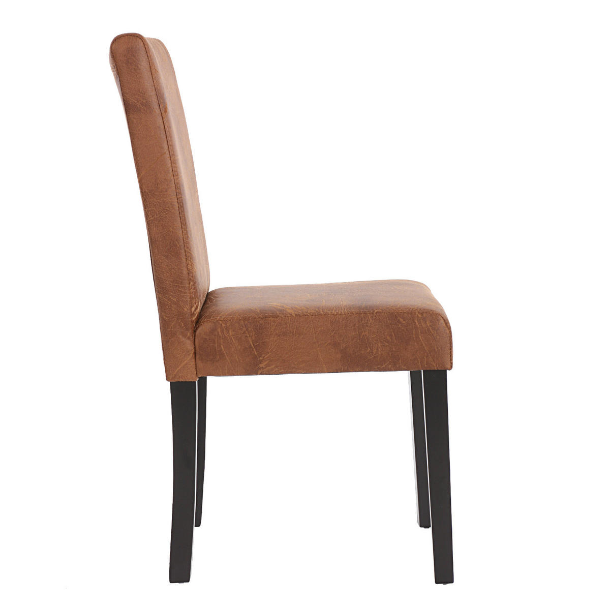 ESSZIMMERSTUHL 2er-Set klassisch und zeitlos 90x43x56cm Sitzhöhe 45cm Textil dunkle Beine Wildlederimitat - Braun, Textil (43/90/56cm) - CHEFGASTRO