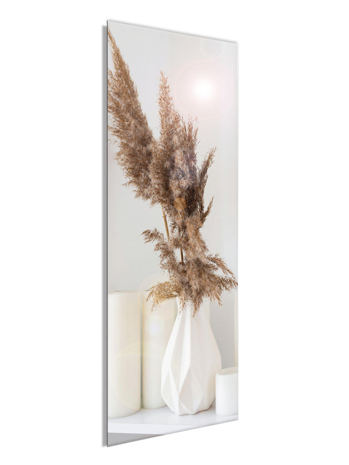 GLASBILD 30x80 cm Stillleben beige weiß - Beige, Glas (30/80cm) - artissimo