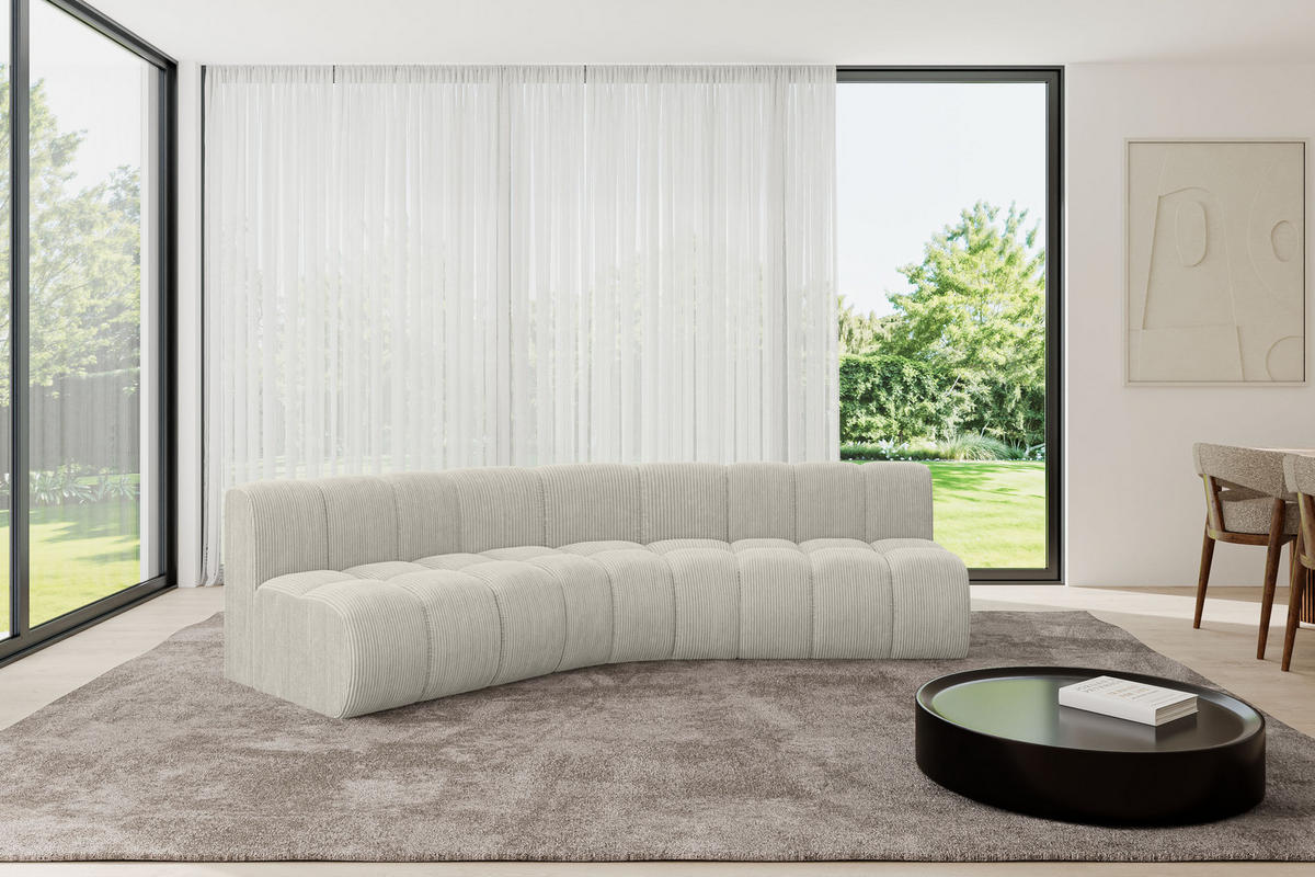 ECKSOFA modulares Sofa Montra-L1 - 290x174x70 cm Hellgrau - Hellgrau, Holzwerkstoff/Textil (290/174cm) - ALTDECOR