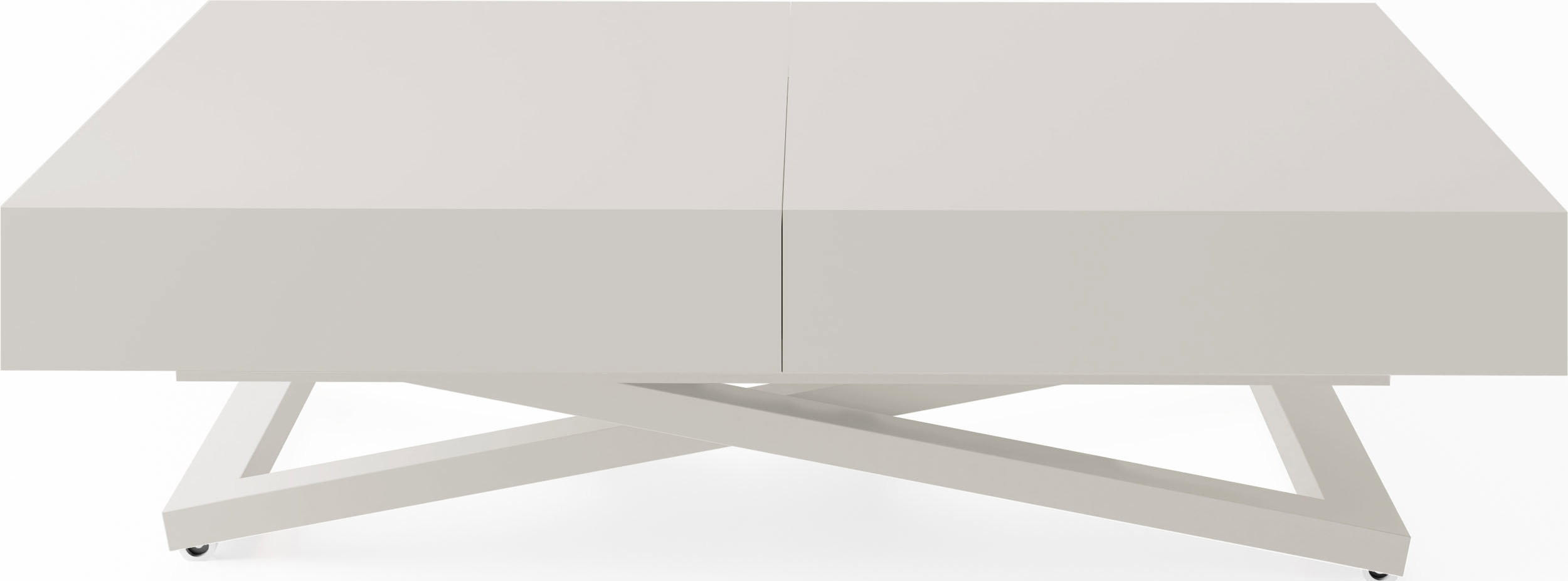 COUCHTISCH Cavetta U höhenverstellbar ausziehbar, Kaschmir Beige 120-200/80/27-76 cm - Kaschmir/Beige, Holzwerkstoff/Metall (80/200/76cm) - WFL GROUP