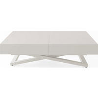 COUCHTISCH Cavetta U höhenverstellbar ausziehbar, Kaschmir Beige 120-200/80/27-76 cm - Kaschmir/Beige, Holzwerkstoff/Metall (80/200/76cm) - WFL GROUP