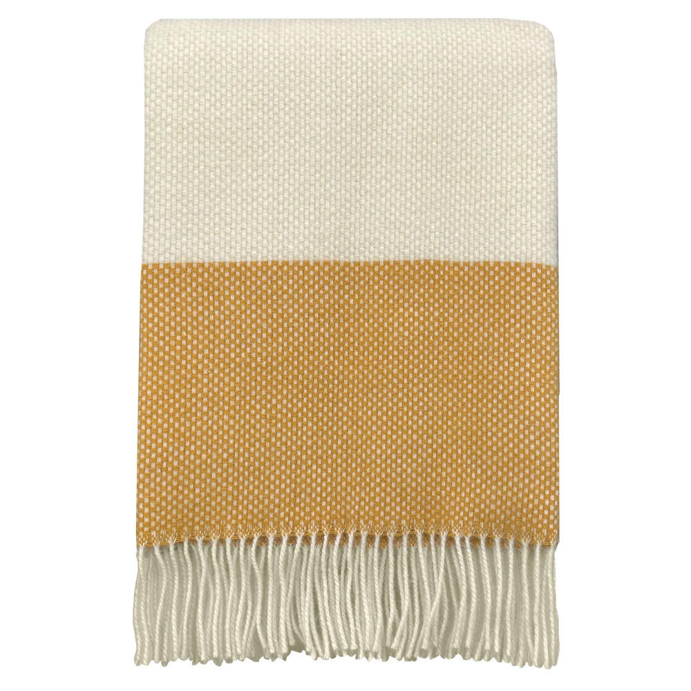 WOLLDECKE Festivity gelb 140x200 New Zealand Lamb Wolle - Gelb/Multicolor, Textil (140/200cm) - Malagoon