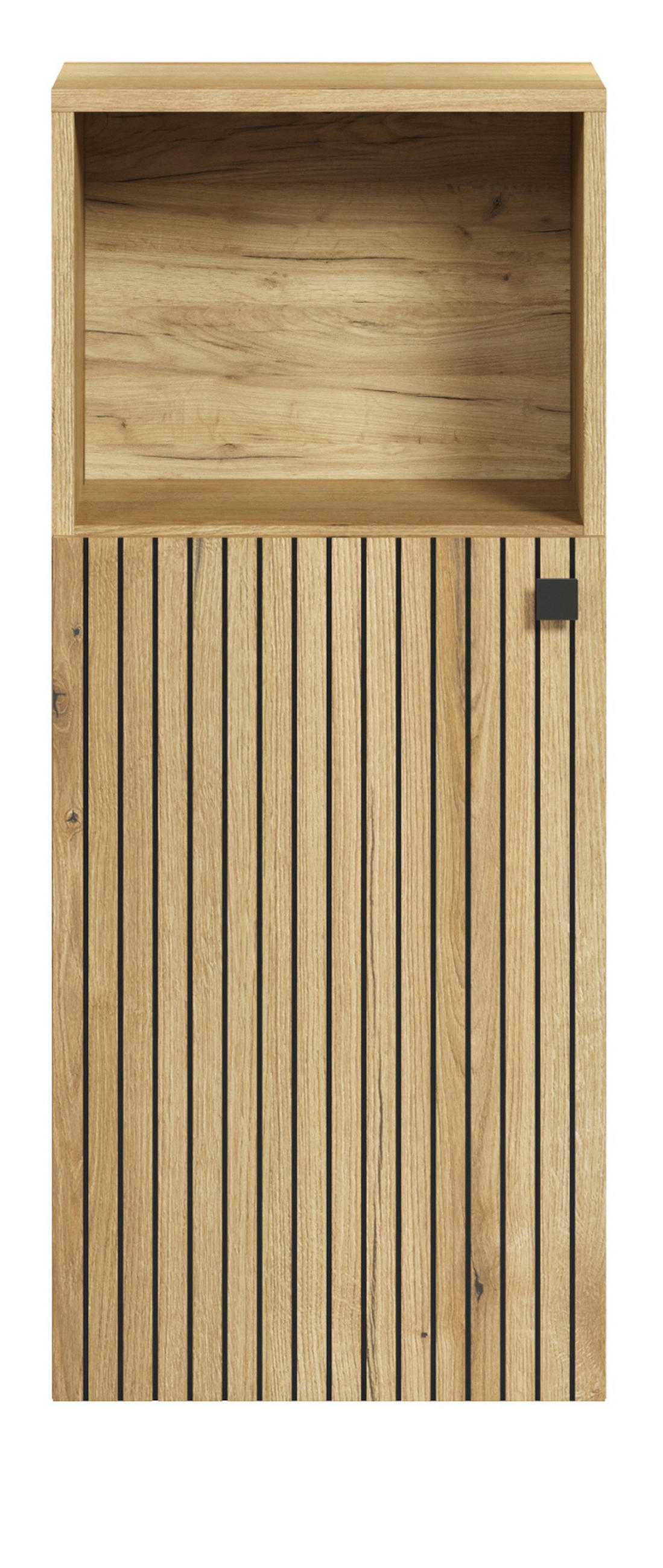 BADKOMMODE Evoke Eiche 40 x 95 cm, Badschrank mit Staboptik - Eichefarben/Schwarz, Holzwerkstoff/Kunststoff (31/95/40cm) - Top.Furn