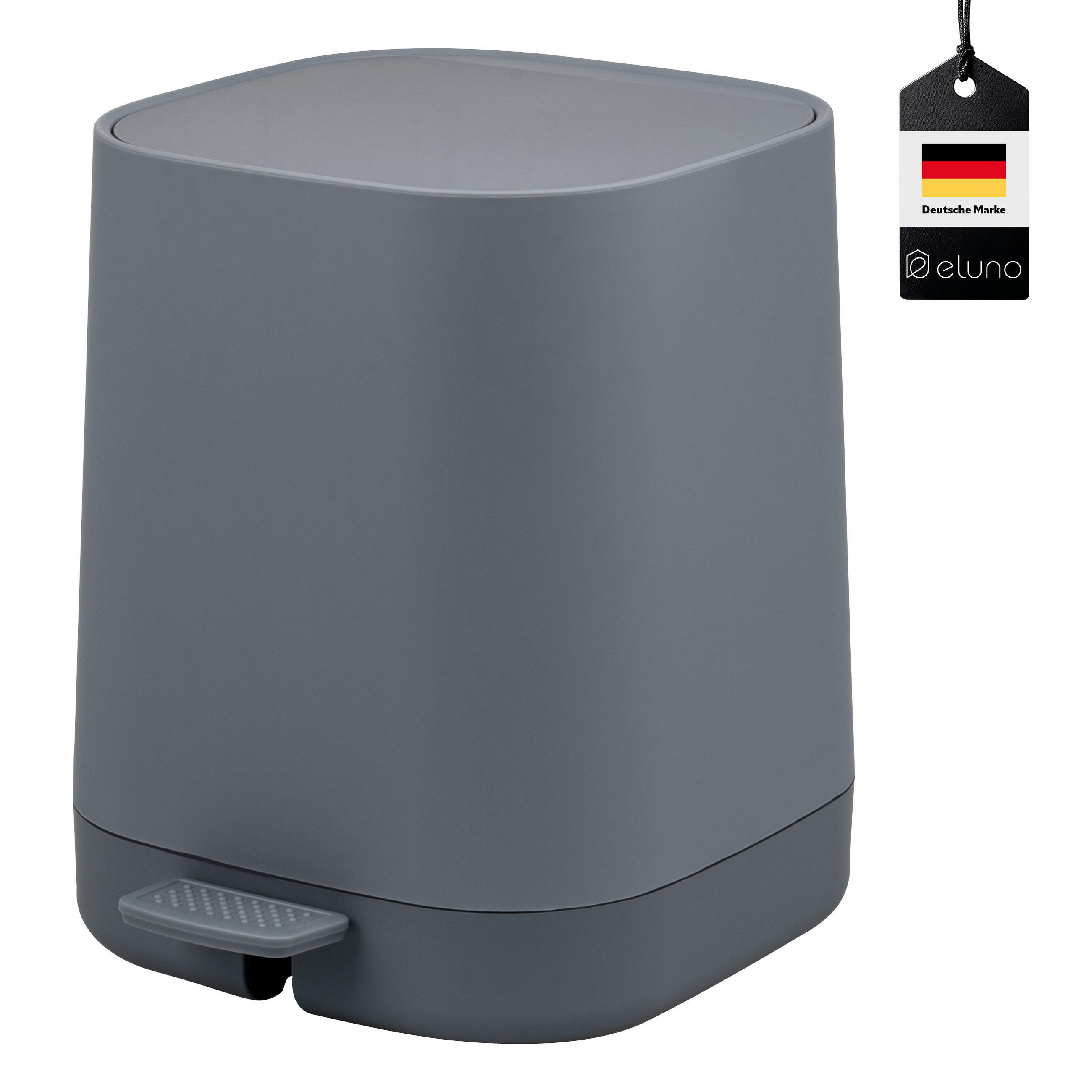 KOSMETIKEIMER VALONA, Kunststoff, grau - Grau, Kunststoff (24/26/21cm) - eluno