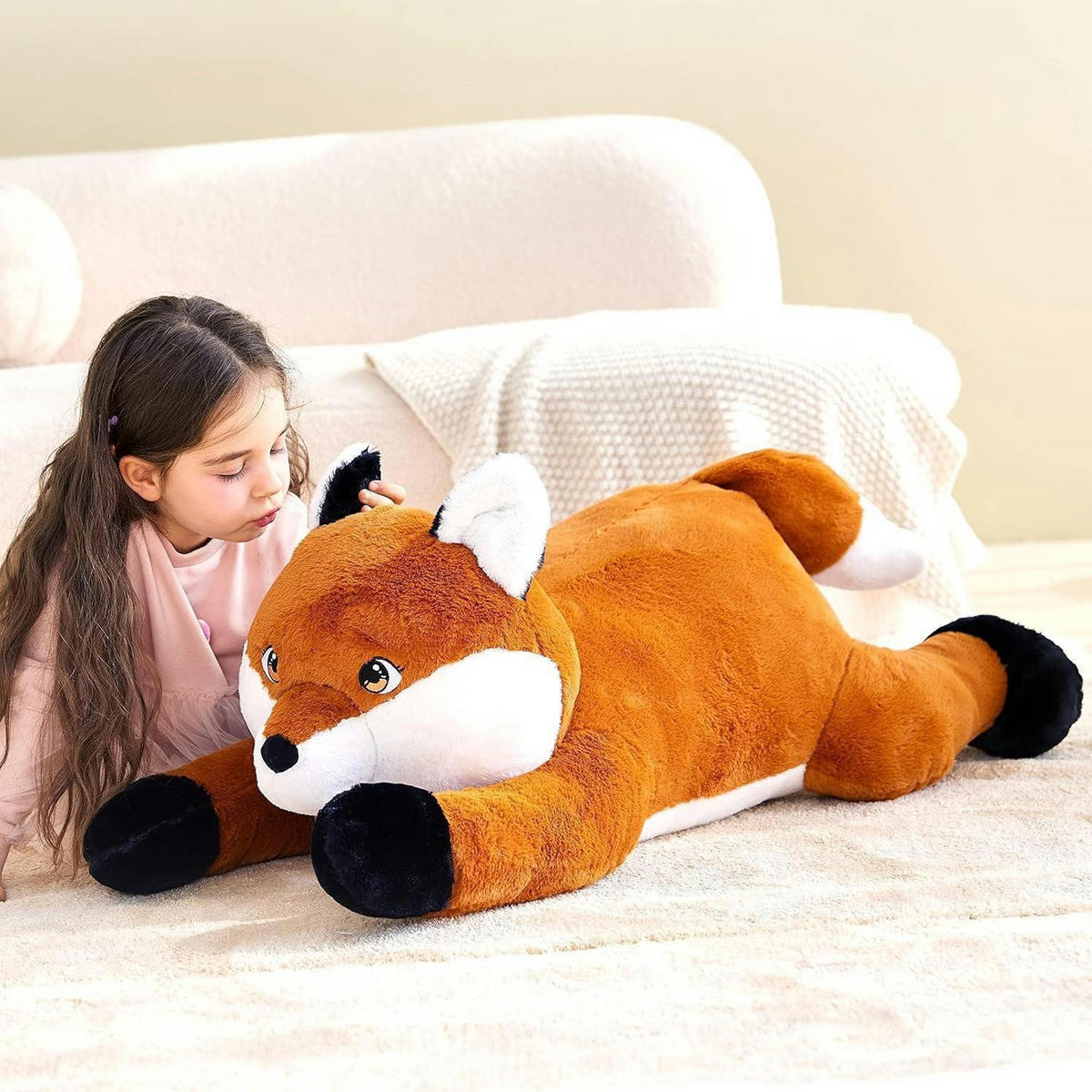 STOFFTIER Fuchs 78 cm - Braun, Textil (33/76.2cm)