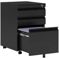 ROLLCONTAINER DE-09967 Schwarz - Schwarz, Metall (48/60/39cm) - ComfortXL