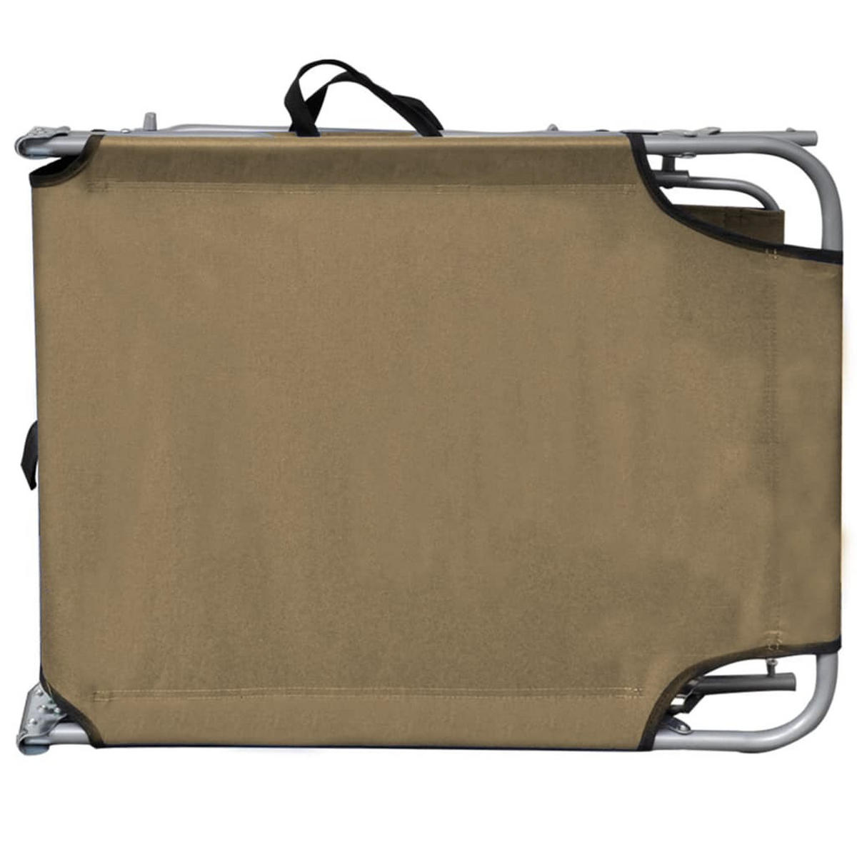 KLAPPLIEGE mit Sonnenschutz Taupe Aluminium - Taupe, Textil (57.5/27/188.5cm) - furnicato