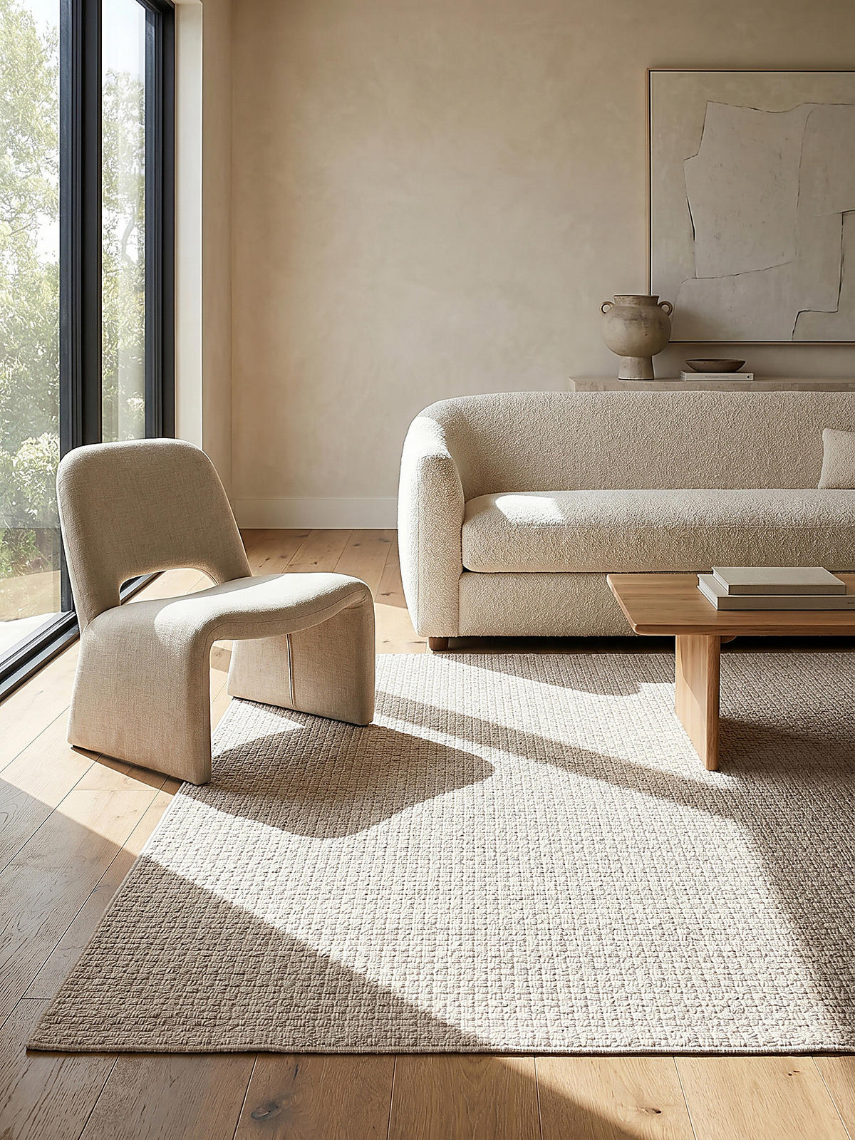 FLACHWEBTEPPICH Uni BROYE Polypropylen Beige 160 x 230 cm - Beige, Textil (160/230cm) - KADIMA DESIGN