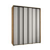 SCHWEBETÜRENSCHRANK 235,2/200/60 3-türig - Schwarz/Weiß, Holz/Metall (200/235/60cm) - Abiks Möbel