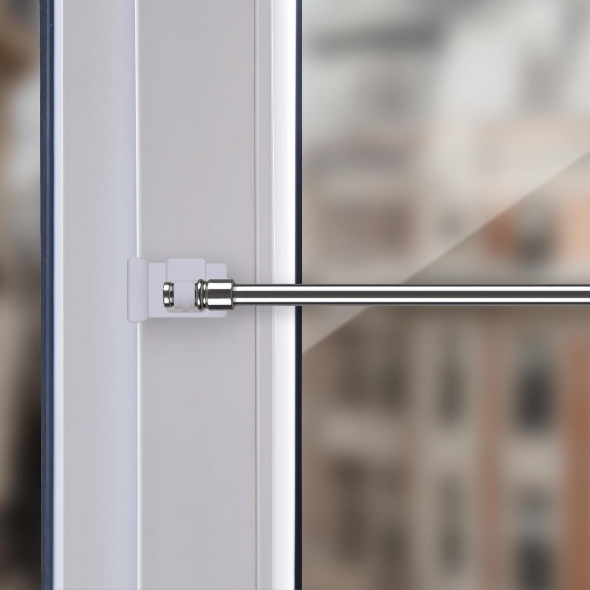 GARDINENSTANGE Silber Chrom glänzend 50-75 cm inkl. Klemmträger - Silberfarben, Metall (50cm) - Bestlivings