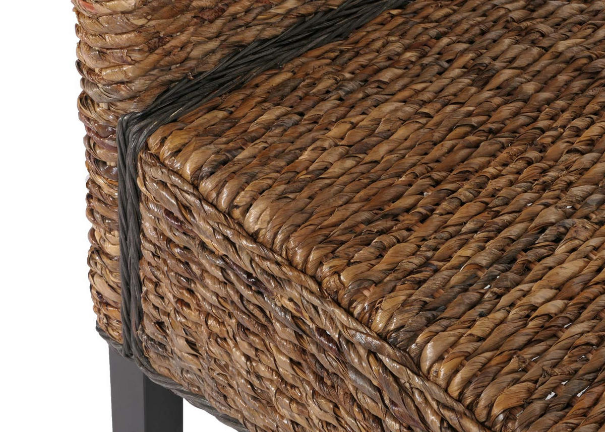 ESSZIMMERSTUHL 6er-Set Korbstuhl Stuhl Malibu Bananengeflecht 96x46x41cm Sitzhöhe 46cm dunkel ohne Kissen - Dunkelbraun, Kunststoff (46/96/41cm) - CHEFGASTRO