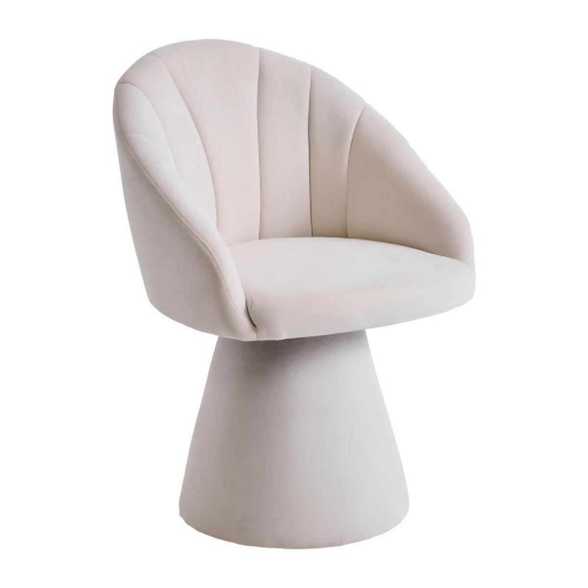 ESSZIMMERSTUHL mit runder Rückenlehne Komfortmodell, Cremeweiß - Beige, Textil/Fell (57/46/58cm)