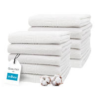 HANDTÜCHER, 10er-Set, 50x100 cm, 70% Baumwolle, 30% Polyester, Weiß - Weiß, Textil (50/100cm) - Zollner