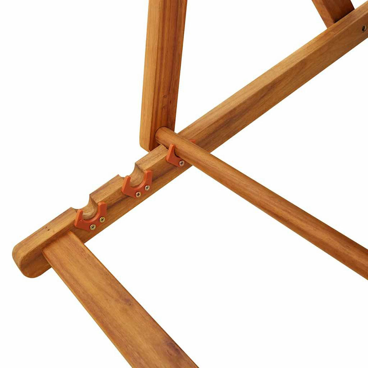 STRANDSTUHL Mit Armlehnen KlaPPbar Creme Akazienholz Textilene - Creme, Holz (110/96/61.5cm) - vidaXL