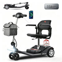 ELEKTROMOBIL 250W 120kg Traglast, 20km Reichweite Lithium-Akku Seniorenmobil - Schwarz, Metall (48/88/102cm)