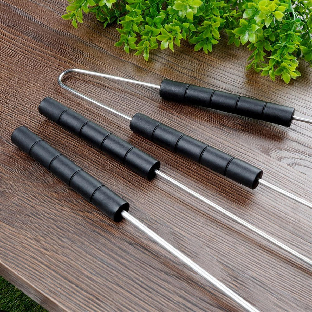 GRILLBESTECK-SET verchromt 3-teilig Silberfarben - Silberfarben, Metall (38cm) - BBQ Collection