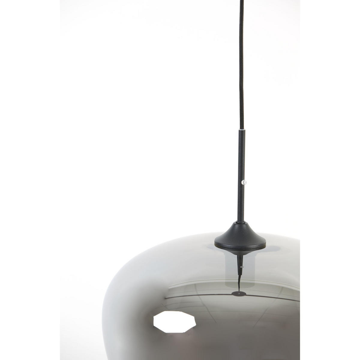 HÄNGELAMPE Mayson Grau Ø40/34 cm - Grau, Glas (40/40/34cm) - Light & Living