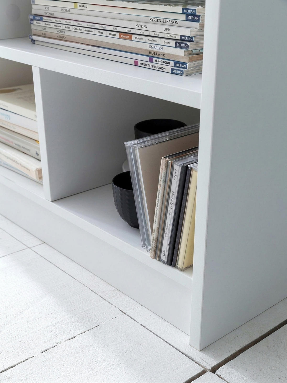 BÜCHERREGAL – Holz, melaminbeschichtet, mit Stauraum, modern - Weiß, Holz (80/69/30cm) - KADIMA DESIGN