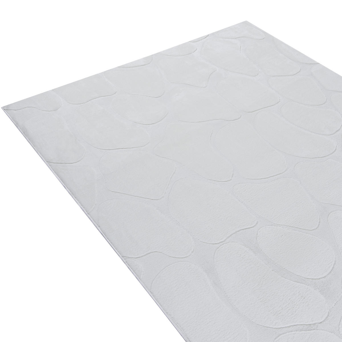 TEPPICH Hellgrau 160/230 cm Kawi - Hellgrau/Grau, Textil (160/230cm) - Beliani