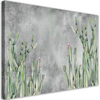 WANDBILD großer wüstenkaktus - Silberfarben, Textil (60/40cm) - Feeby